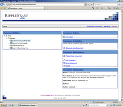 Ripplestone Web Portal and Scheduler for Crystal Reports