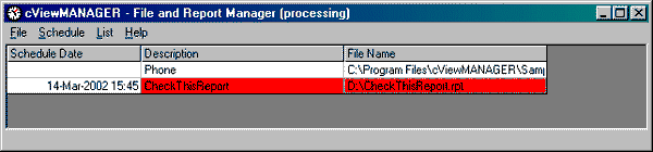 cViewMANAGER Scheduler for Crystal Reports