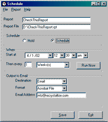 cViewMANAGER Scheduler for Crystal Reports